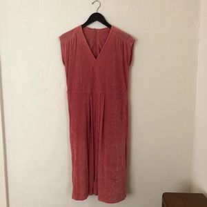 Vintage Terry Cloth Coral Dress